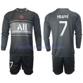 Maillot de Foot Paris Saint-Germain Kylian Mbappé 7 Troisième 2021-22 Manches Longues - Enfant